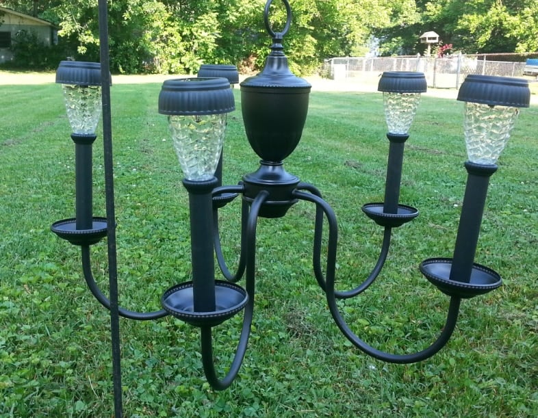 chandelier with tall candle tubes