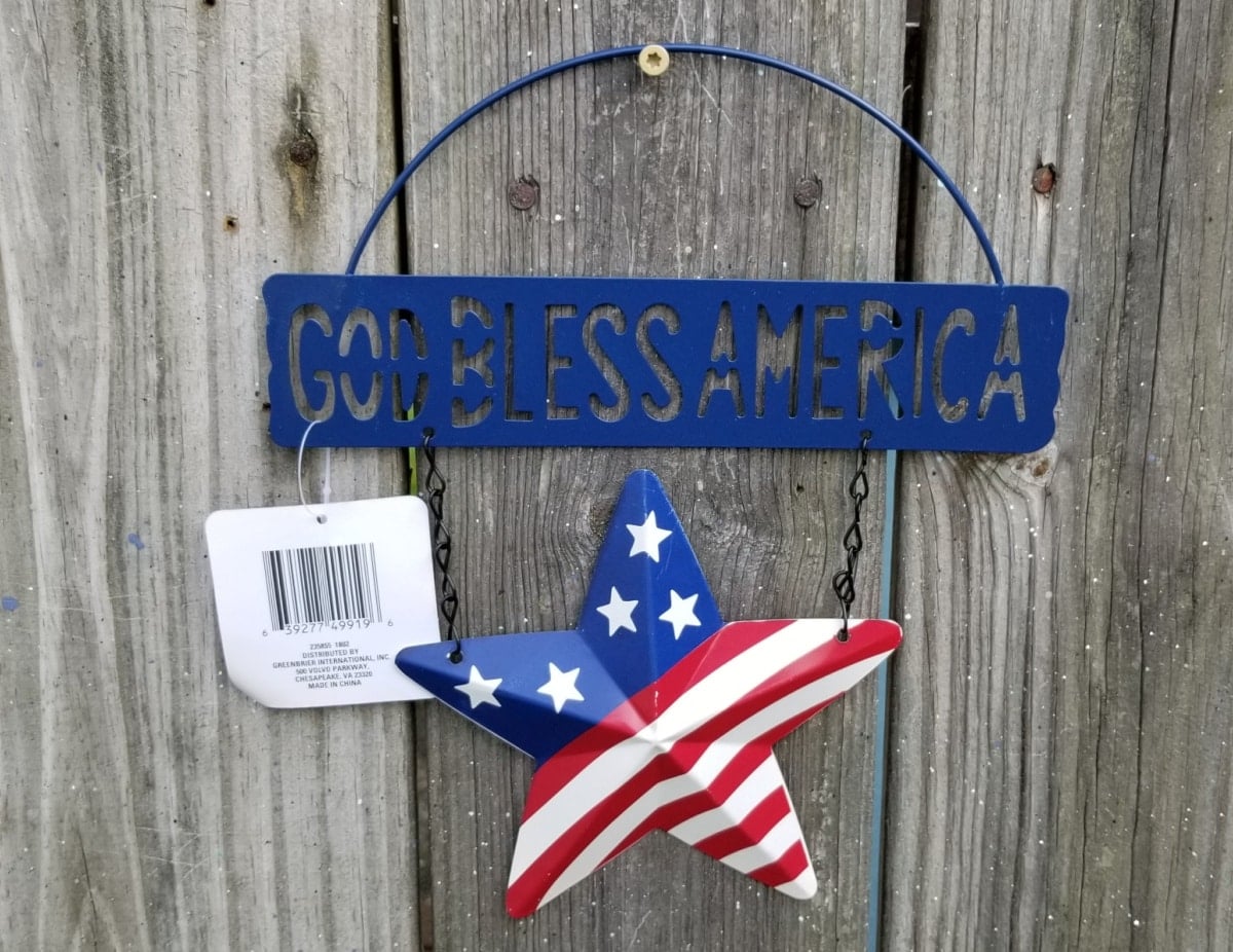 patriotic metal decor