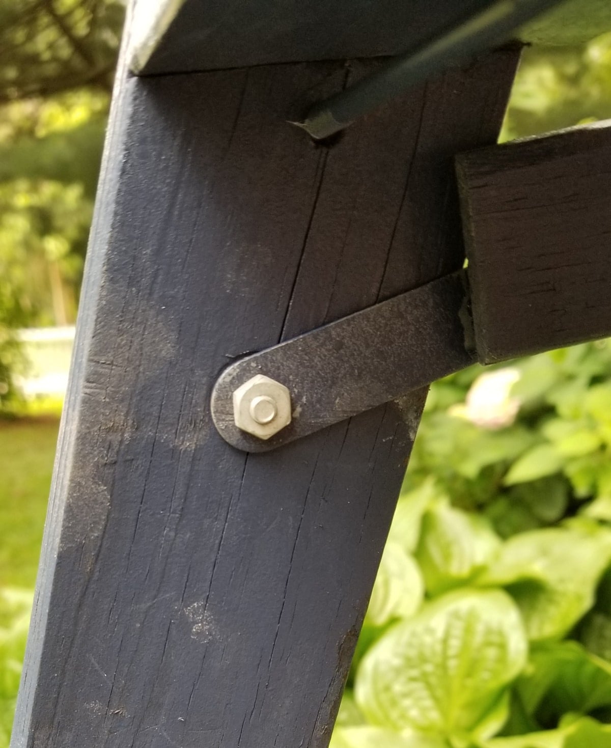 small bolt repairs wooden ladder