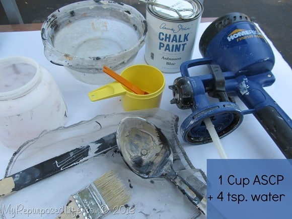using annie sloan chalk paint in a sprayer
