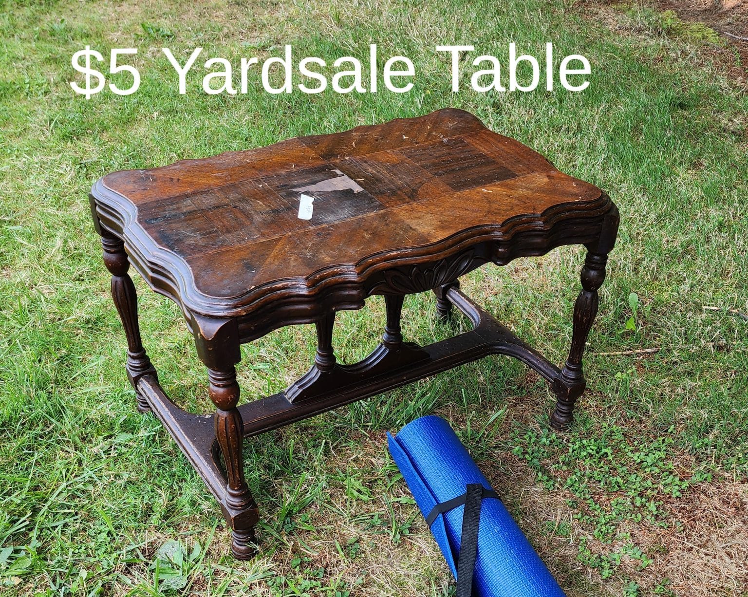 Yard Sale Coffee Table Makeover - My Repurposed Life®