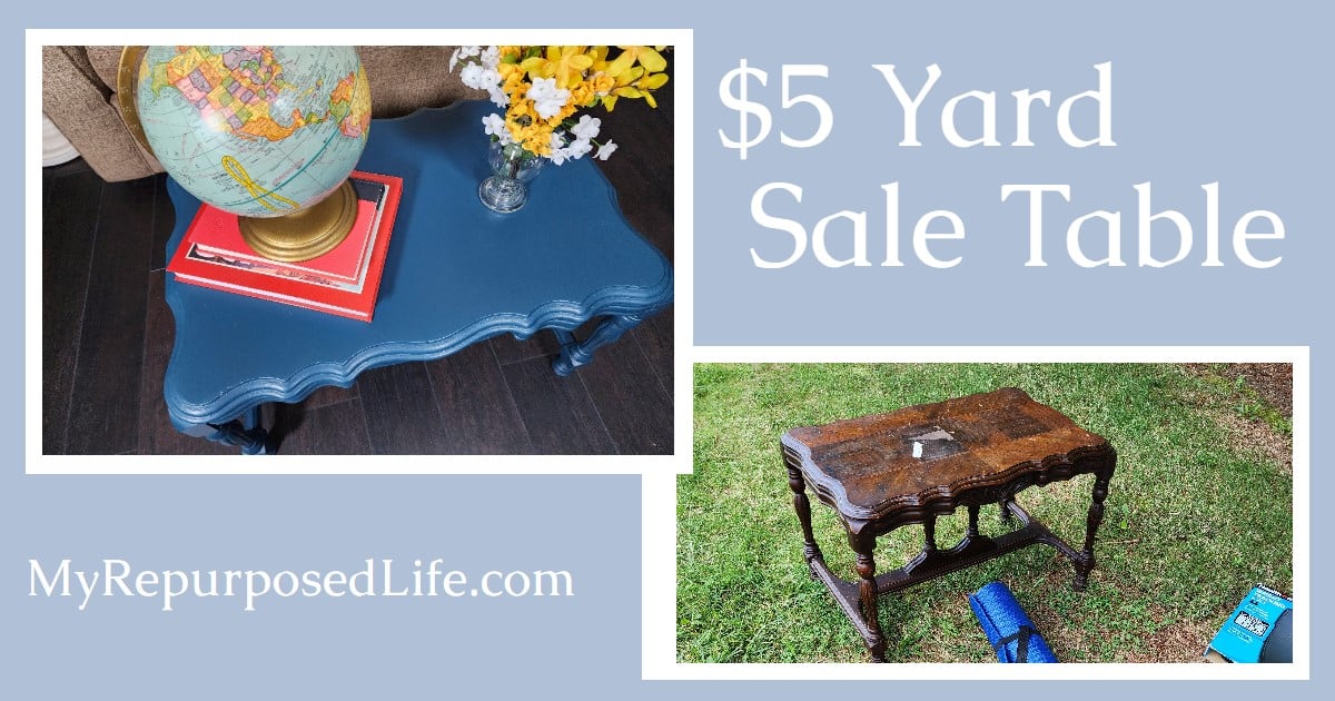 Yard Sale Coffee Table Makeover - My Repurposed Life®
