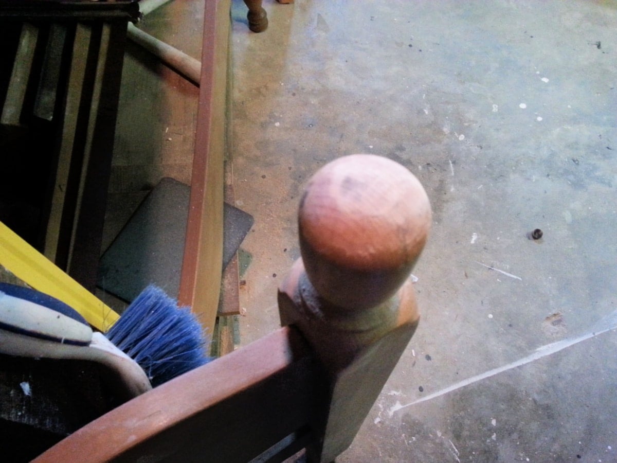 bed post sanded smooth