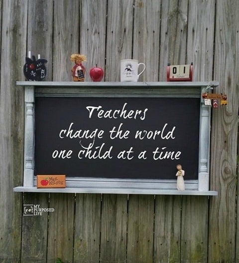 large-chalkboard-repurposed-cabinet-door-teachers-change-the-world-MyRepurposedLife.com_ large-chalkboard-repurposed-cabinet-door-teachers-change-the-world-MyRepurposedLife.com_