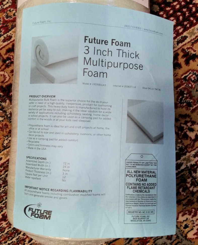home depot great deal on cushion foam