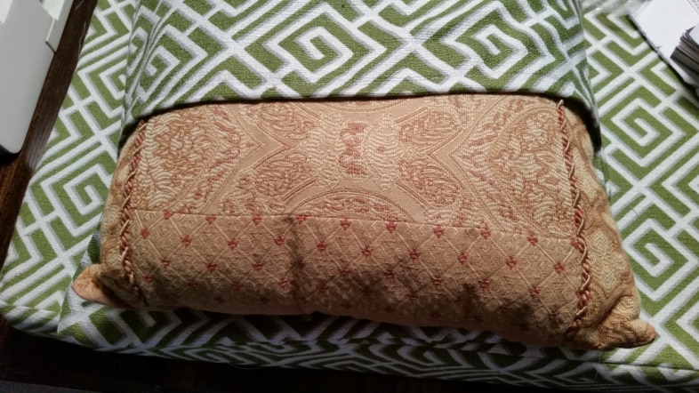 insert thrift store pillow into envelope pillow case