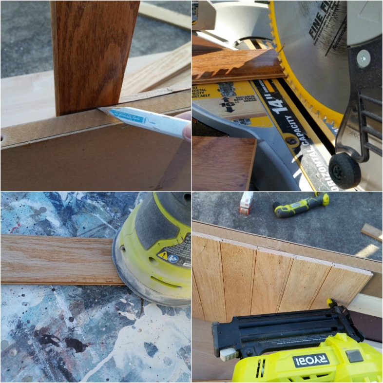 mark cut sand nail hardwood floor for bead board dresser back