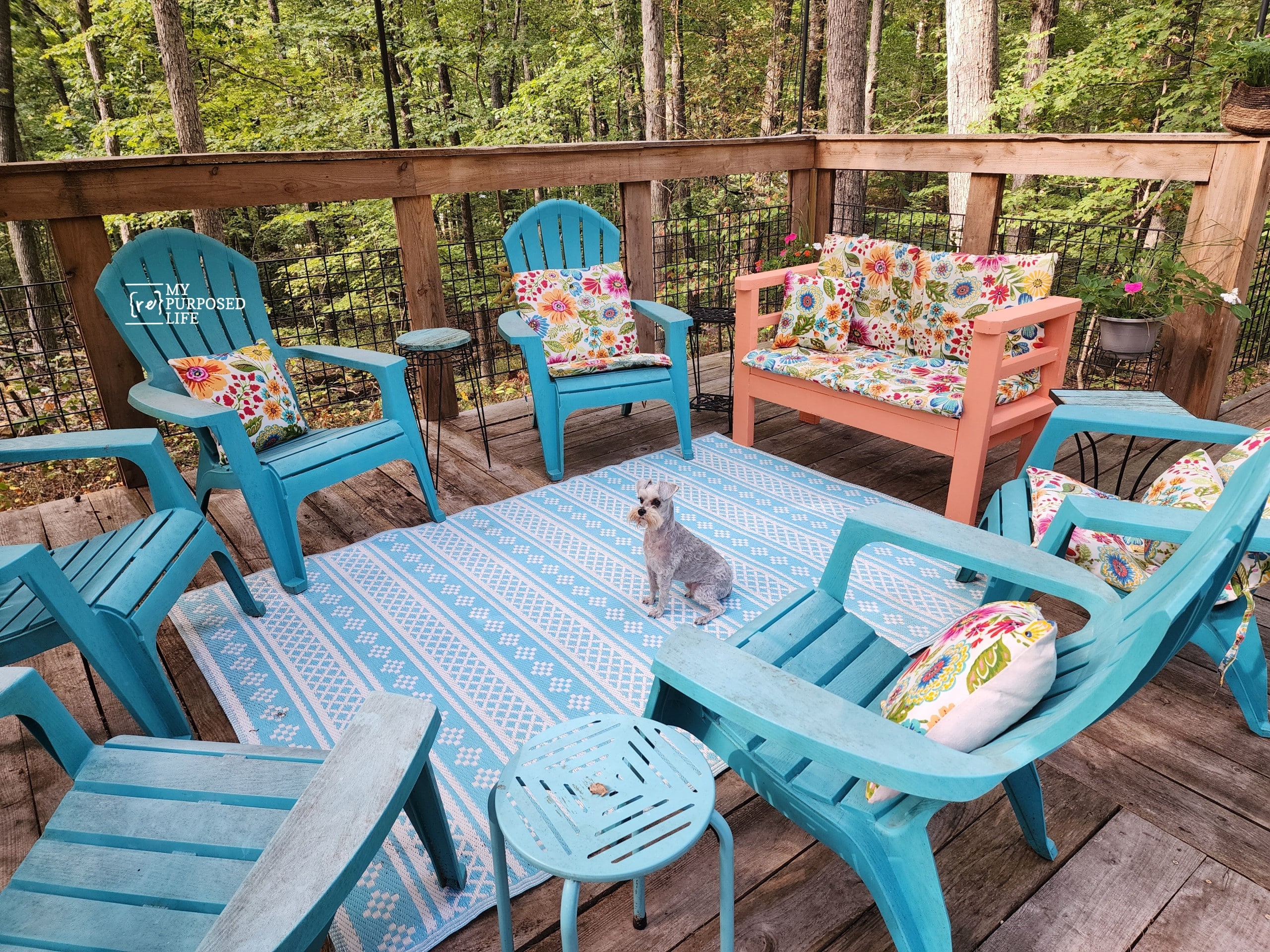 deck grouping with outdoor sofa