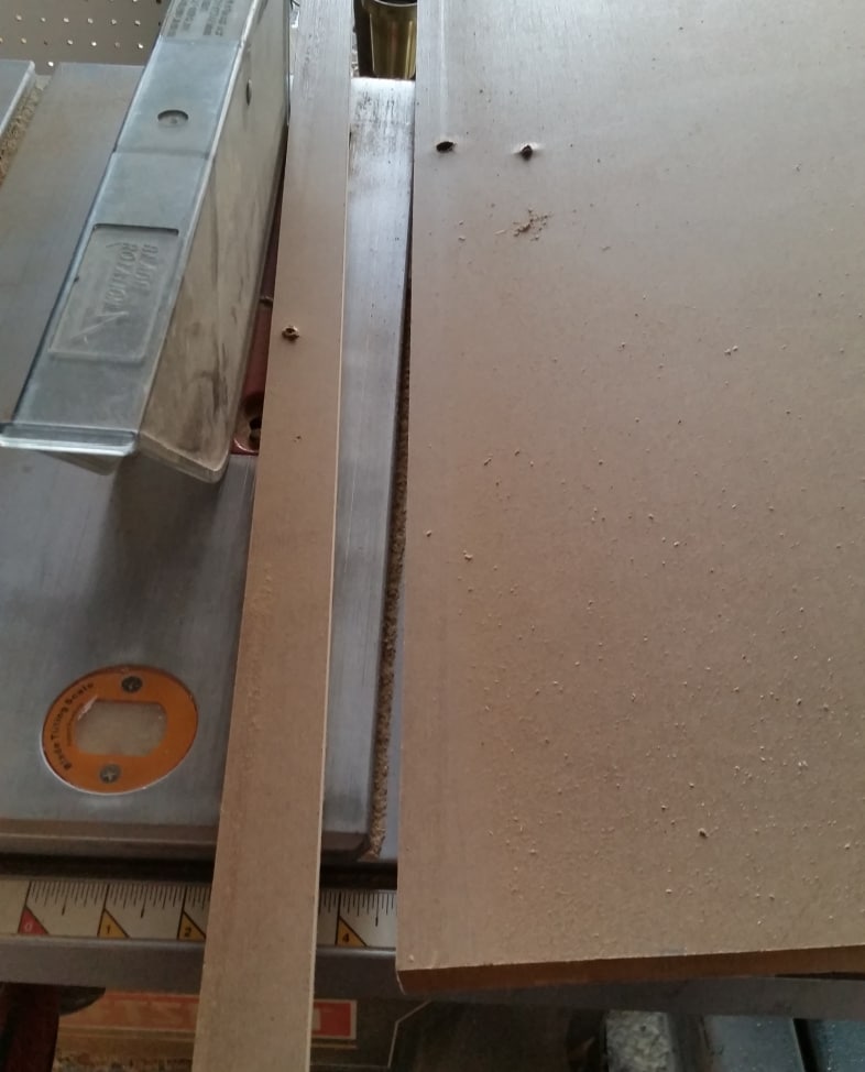 rip dresser top on table saw
