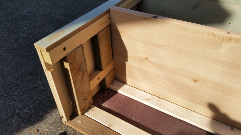 support for bench back