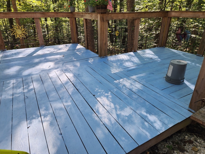 light blue deck