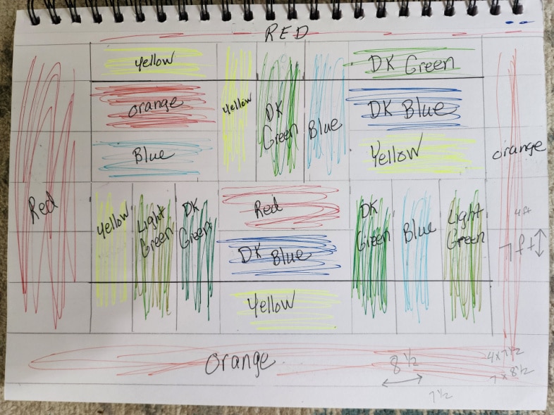 sketch design with colors scheme