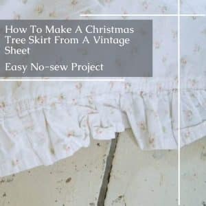 how to make a vintage sheet tree skirt