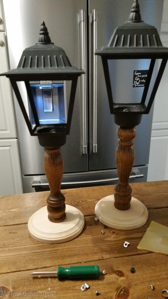 how to diy Christmas lanterns from porch lights how to diy Christmas lanterns from porch lights