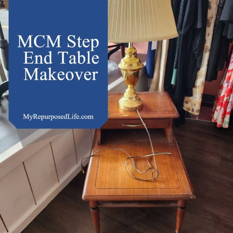MCM Step End Table Makeover