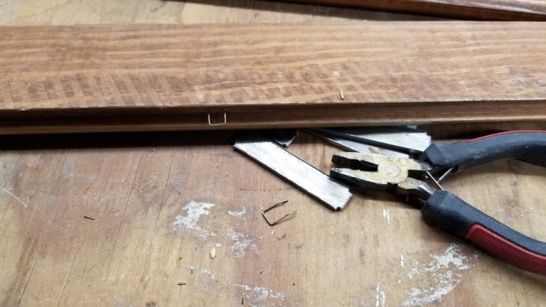 pull staples with small pliers
