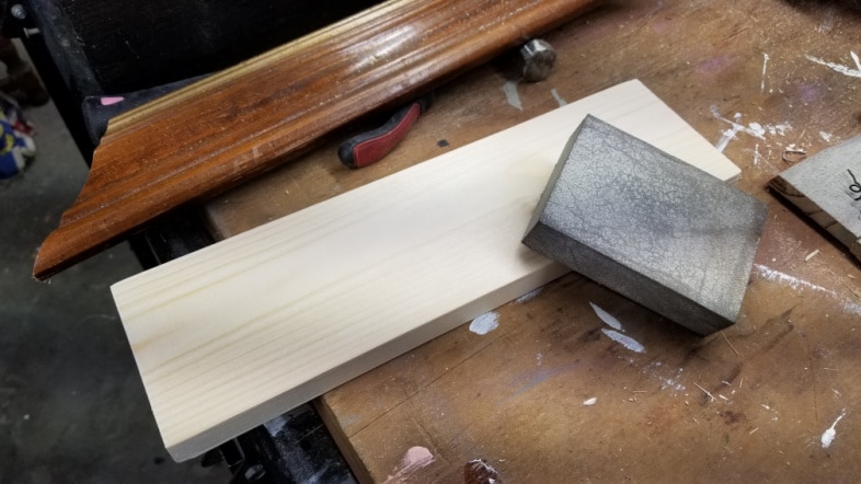 sanding sponge on new lumber