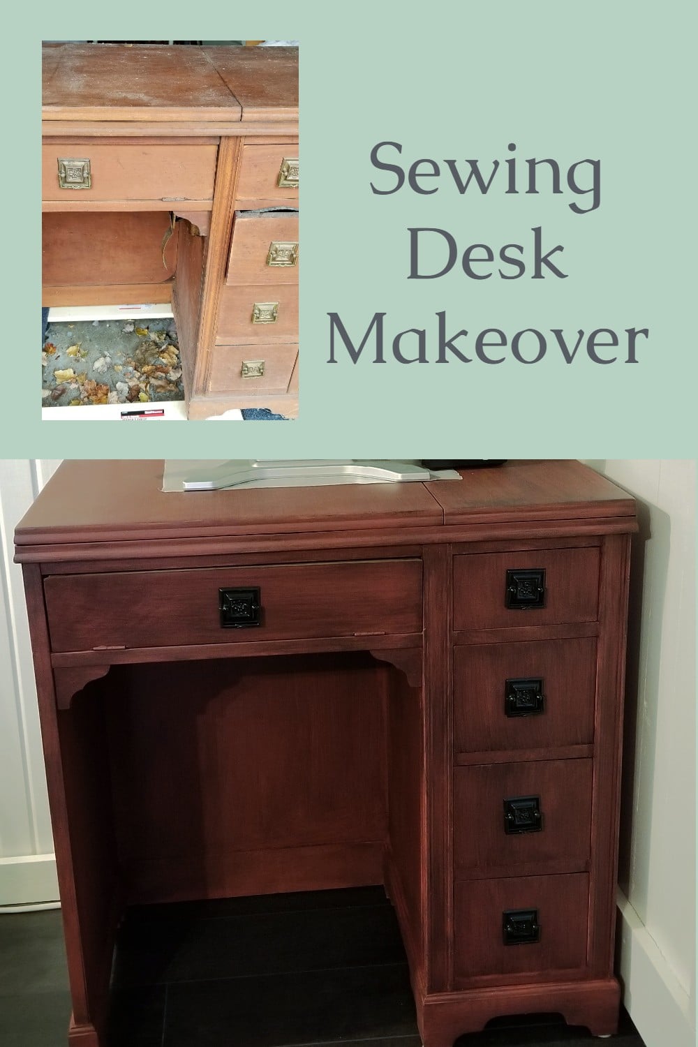 sewing desk makeover