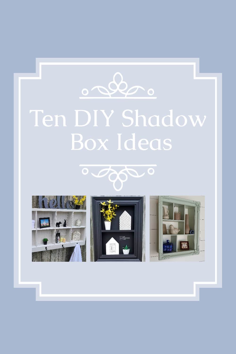 This collection of ten DIY shadow box tutorials will have you grabbing some tools and paint to make your own. via @repurposedlife