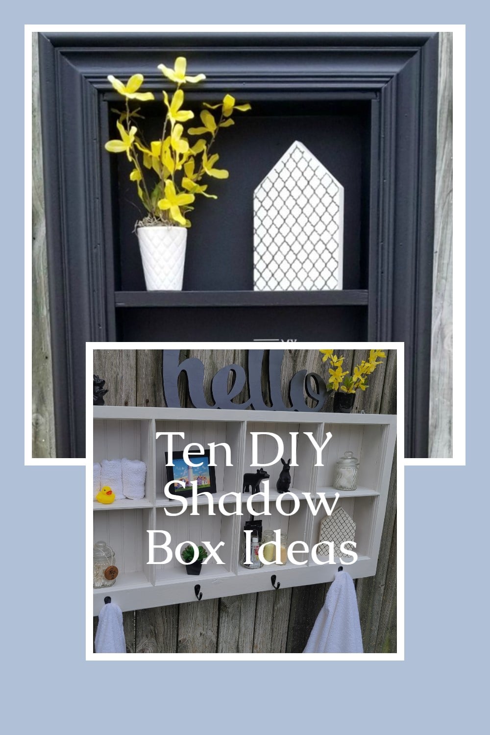 This collection of ten DIY shadow box tutorials will have you grabbing some tools and paint to make your own. via @repurposedlife