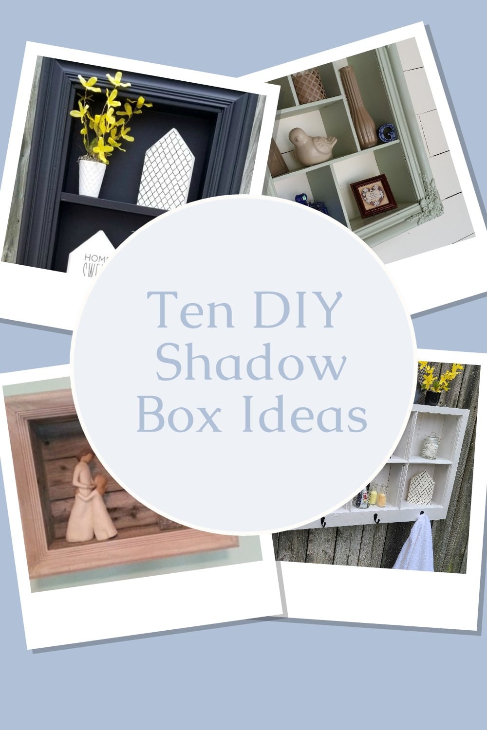 This collection of ten DIY shadow box tutorials will have you grabbing some tools and paint to make your own. via @repurposedlife