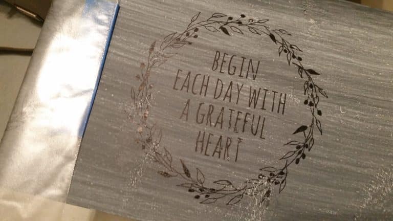 transferring an image begin each day with a grateful heart