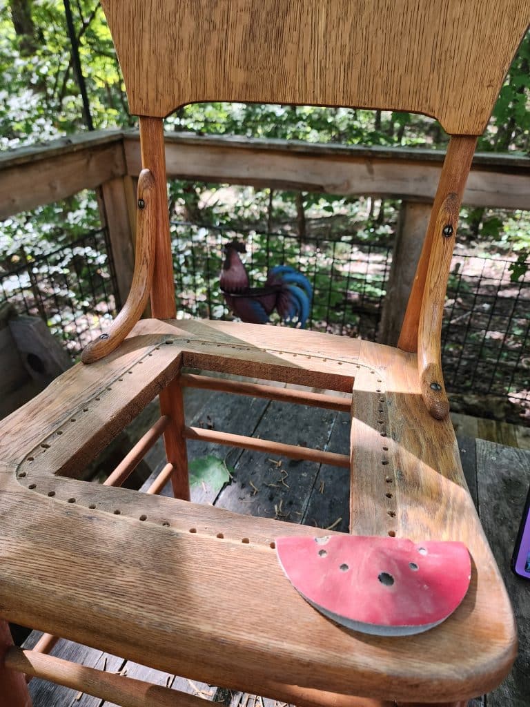 old cane chair
