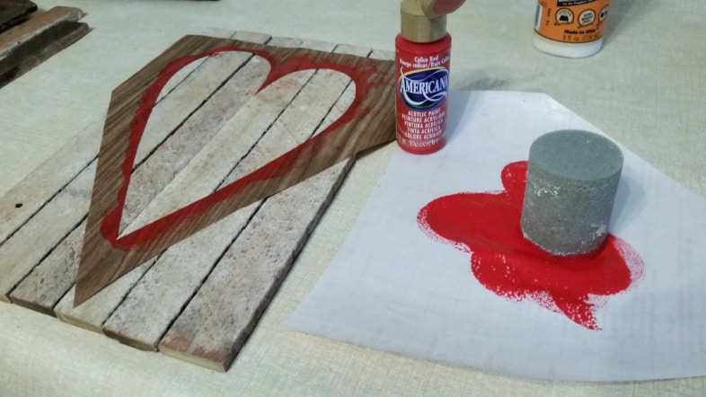 contact paper valentine stencil