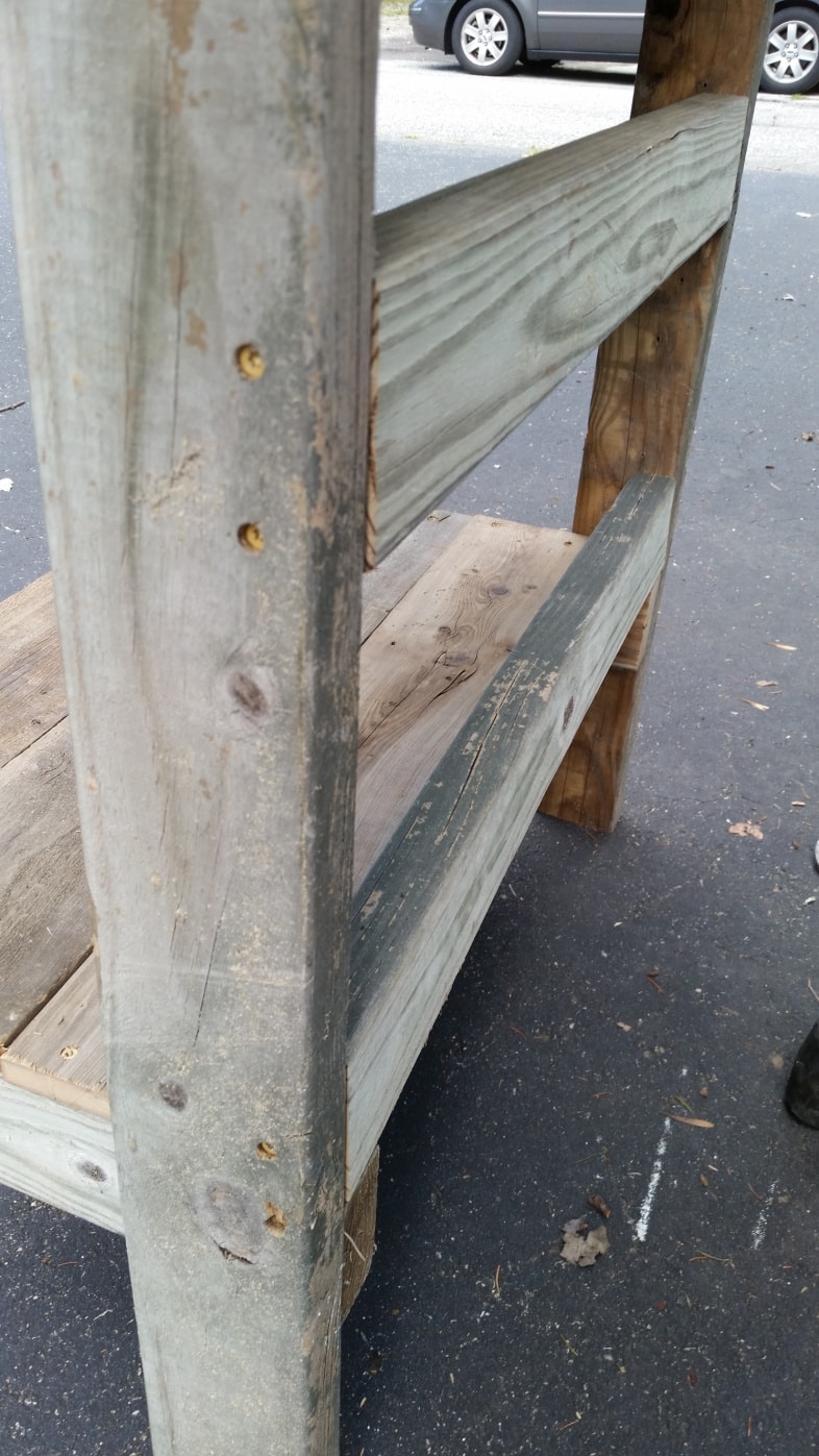 outdoor table base construction