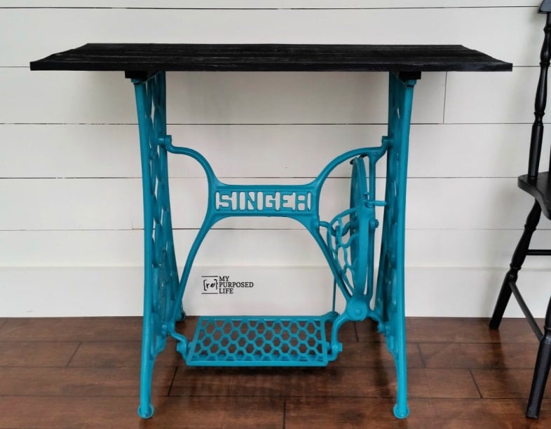 turquoise-singer-sewing-treadle-table