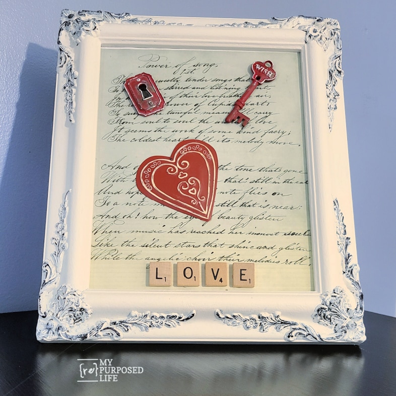 valentine picture frame MyRepurposedLife