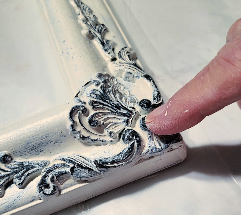 wipe paint away with your finger