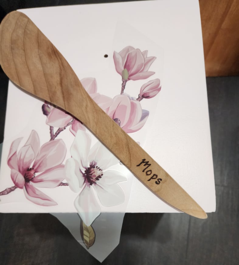 furniture transfer and a big wooden spoon