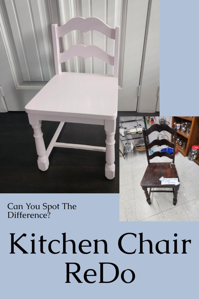 Turn a too-tall kitchen chair into the perfect custom seat with this easy DIY makeover! Learn how to cut it down to size, fix wobbly joints, and give it a fresh coat of paint. A budget-friendly furniture flip anyone can do! #FurnitureMakeover #Upcycling #DIYChairMakeover #RepurposedFurniture #MyRepurposedLife via @repurposedlife