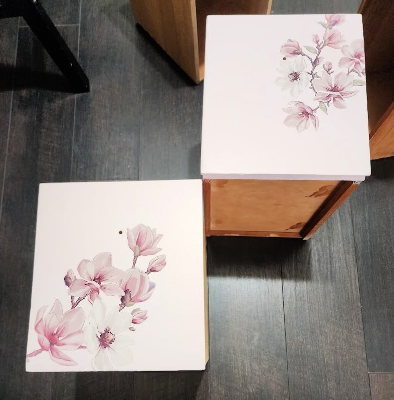 pink drawers with furniture transfers