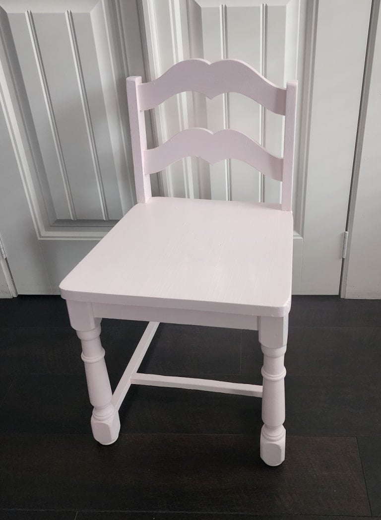 small pink chair