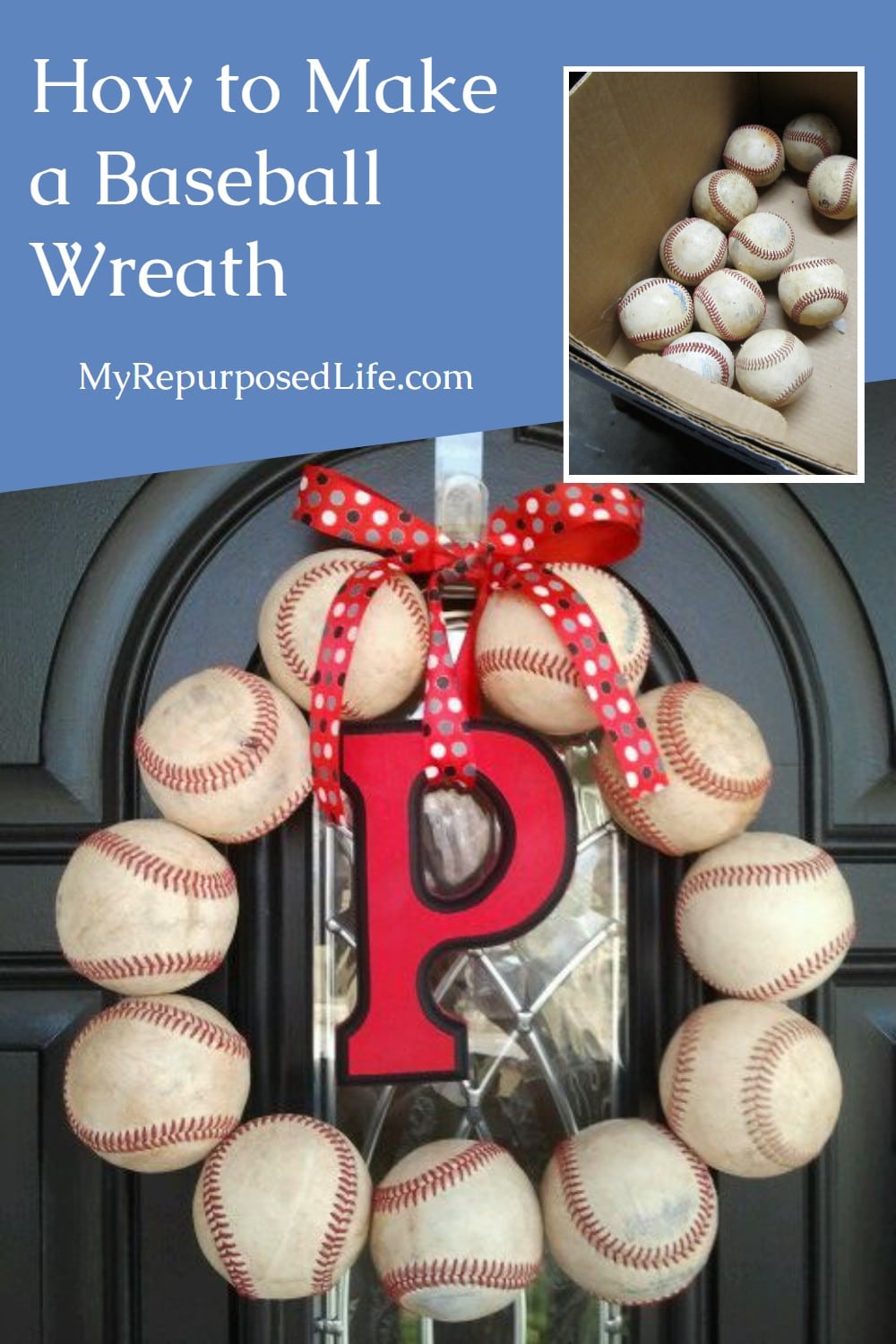 how to make a baseball wreath