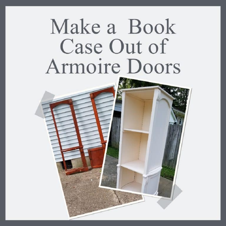 Reclaimed Armoire Door Book Shelf
