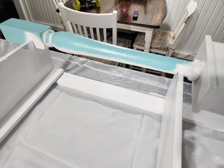 auqua paint covering up the white base coat