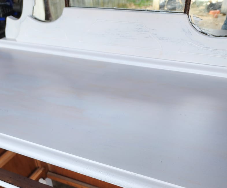 shellac painted over tannins