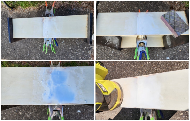 spackle, sand, repeat