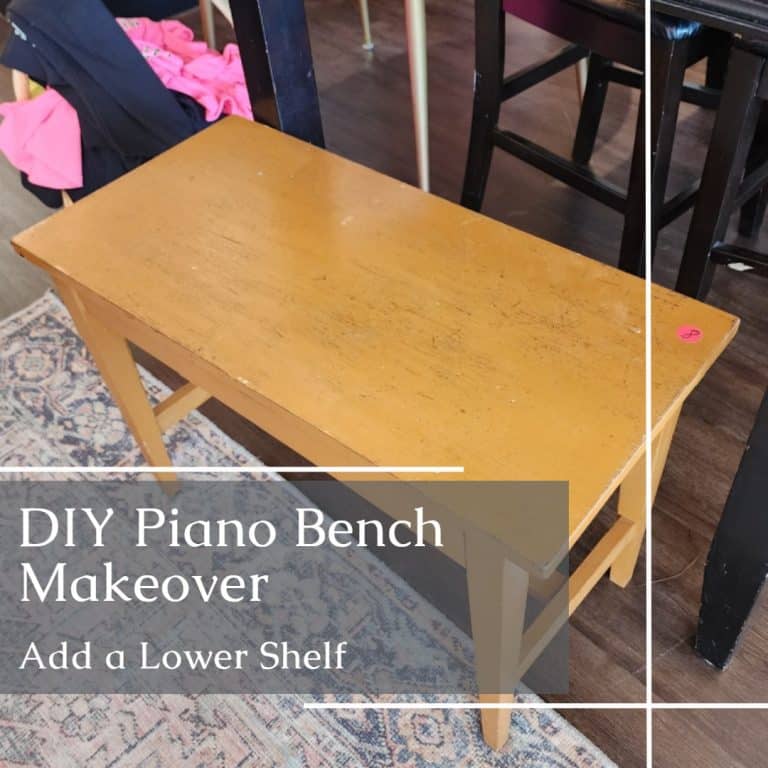 DIY piano bench makeover