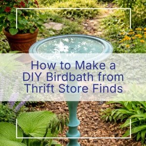 make a birdbath out of a candlestick