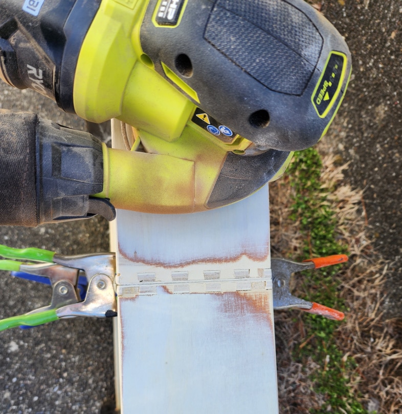 sanding dovetail joints smooth