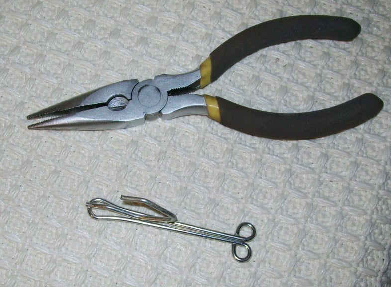 two prong drapery hook before