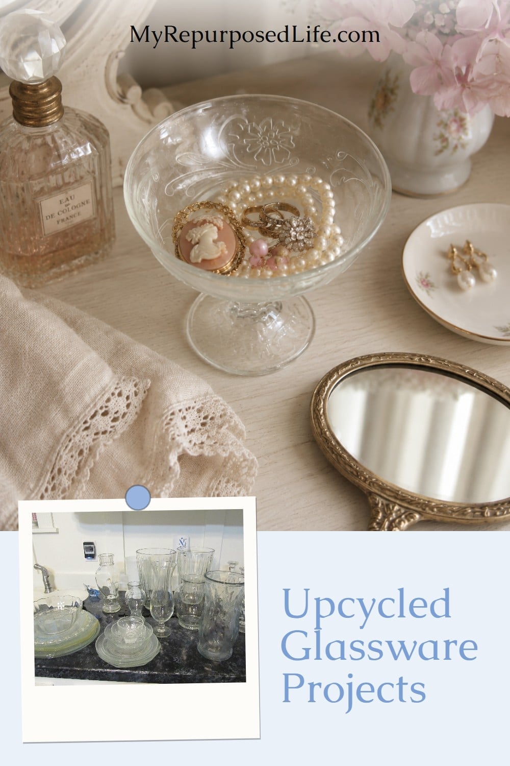 upcycled glass for accessories