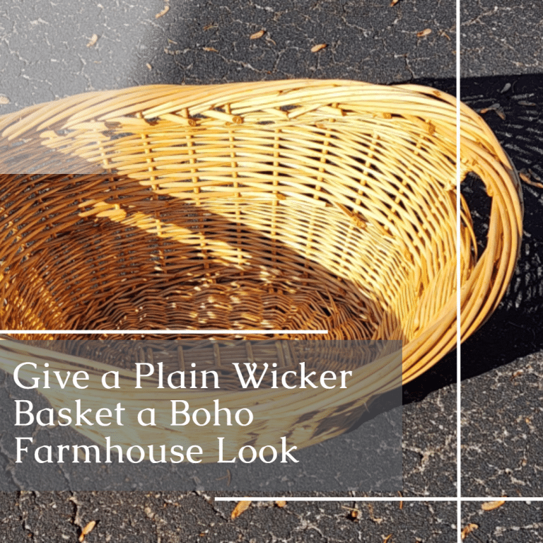 Boho Farmhouse Wicker Basket