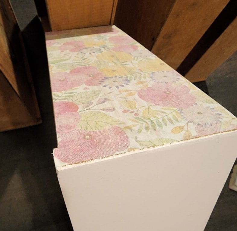 decoupage drawer side
