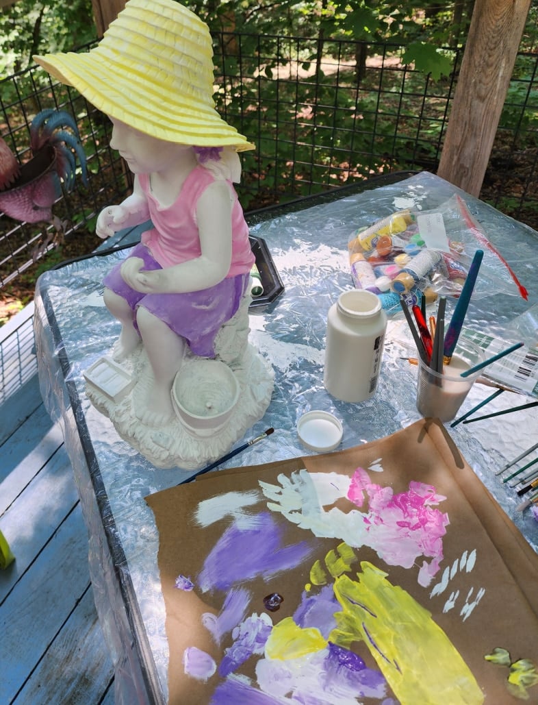 pink paint for the shirt