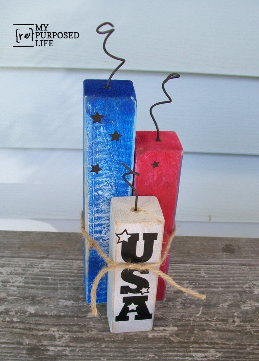 red white and blue DIY firecrackers